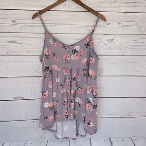TORRID Lavender Floral Cami Top Size 2X